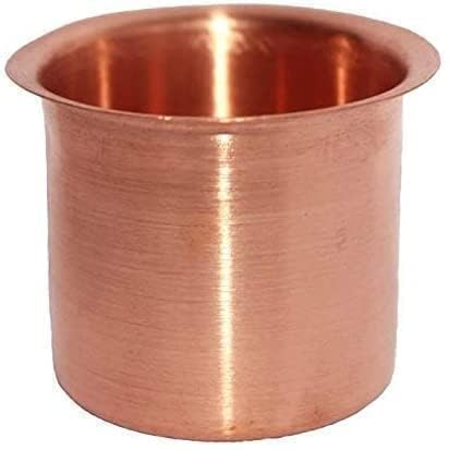 SHREE AASHIRWAD Pure Copper Tamba Pooja Panch Patra with Achmani Pali Spoon for All Puja Purpose