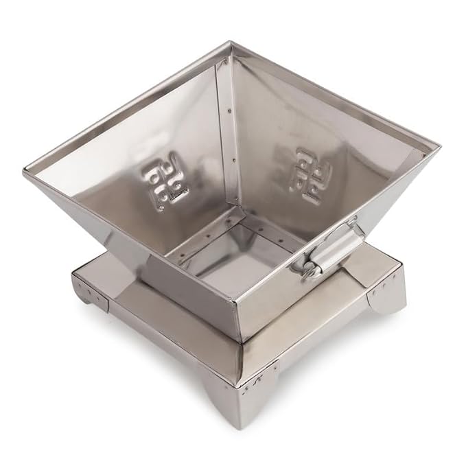 SHREEAASHIRWAD Stainless Steel Hawan Kund for Home and Temple Puja, Square Shape