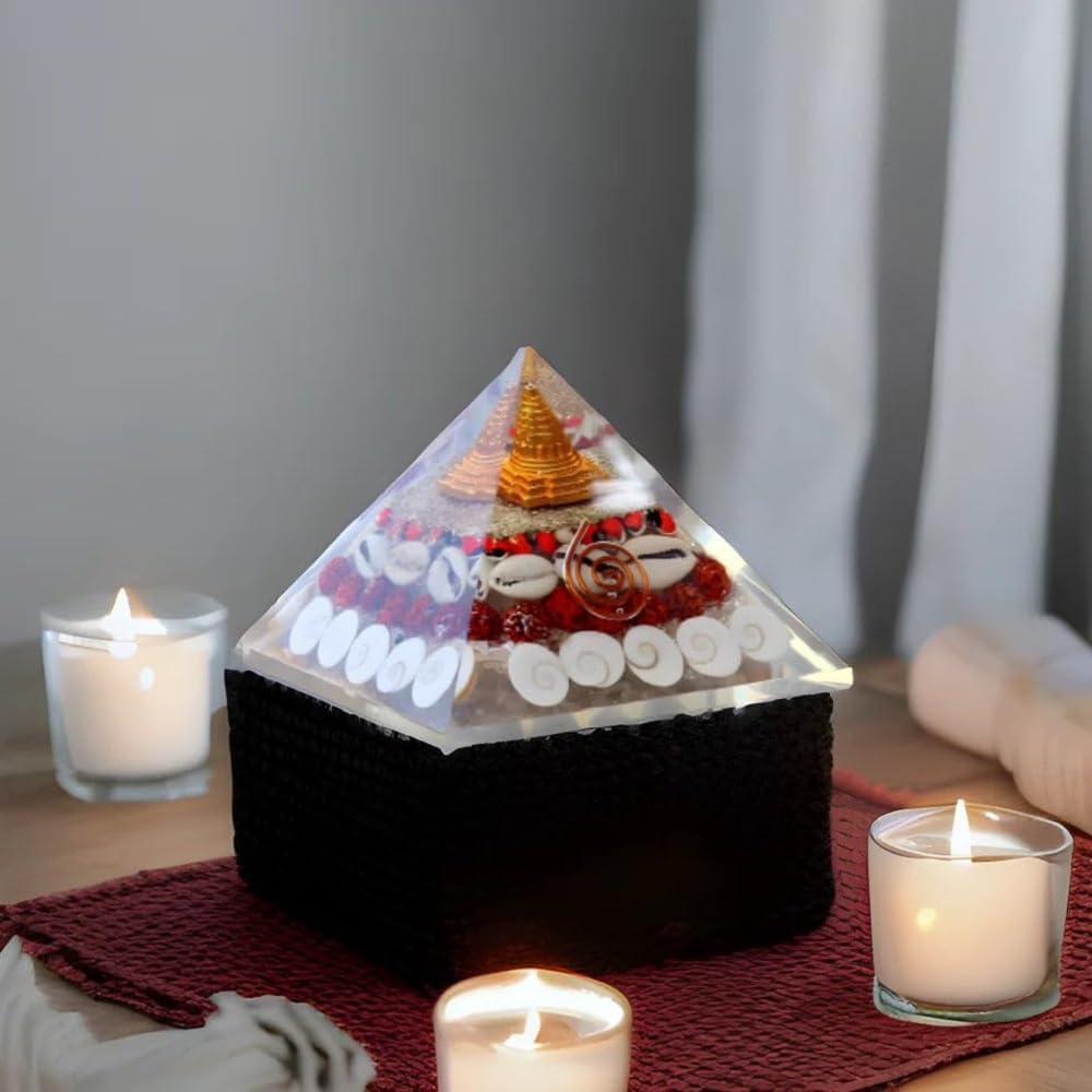 SHREE AASHIRWAD Shop Shree Yantra Gomti Chakra Original - Vastu Chakra Sri Yantra Gomati Chakra - Lakshmi Pyramid - Vastu Items for Home -Spiritual Items