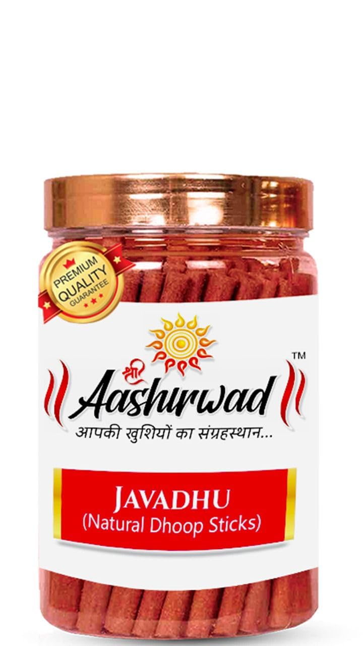 SHREE AASHIRWAD Javadhu Natural Stick | Organic Dhoop | 100 Gm | for Pooja House Temple | Good Fragrance
