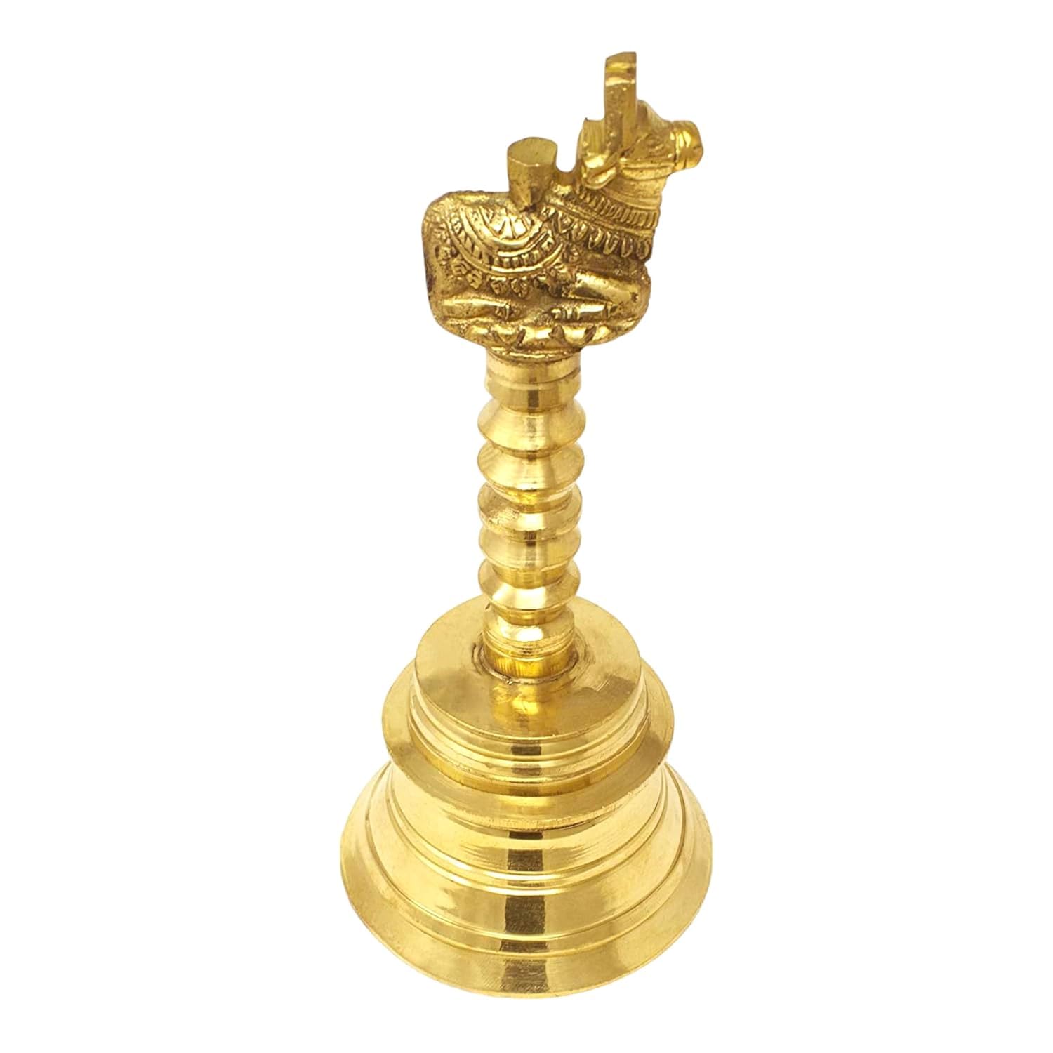 Shree Aashirwad Decorative Bell with Crown | Puja Ghanti for Home and Temple Brass 25 cm Height