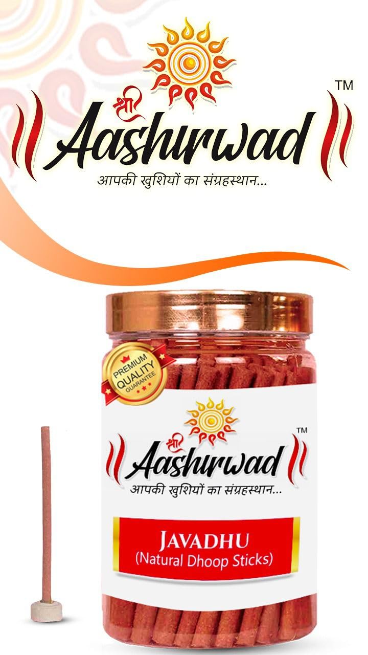 SHREE AASHIRWAD Javadhu Natural Stick | Organic Dhoop | 100 Gm | for Pooja House Temple | Good Fragrance