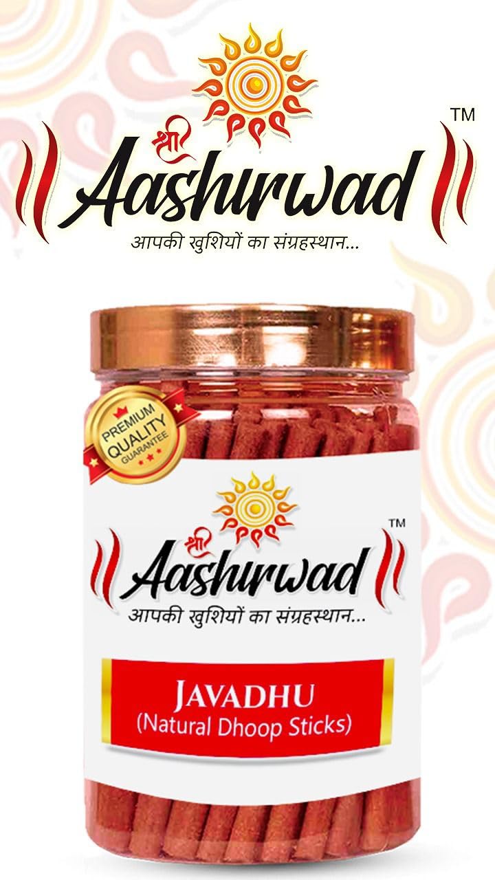 SHREE AASHIRWAD Javadhu Natural Stick | Organic Dhoop | 100 Gm | for Pooja House Temple | Good Fragrance