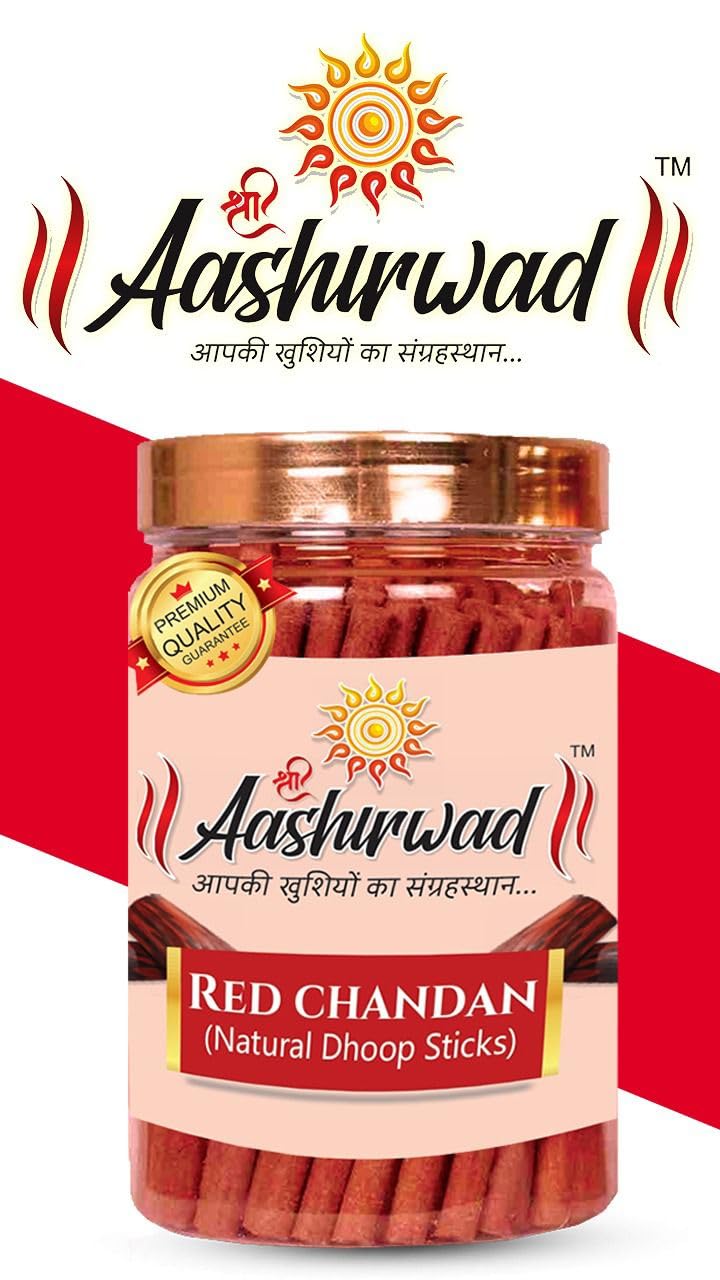 Shree Aashirwad Red Chandan Natural Dhoop Stick Stick for Pooja