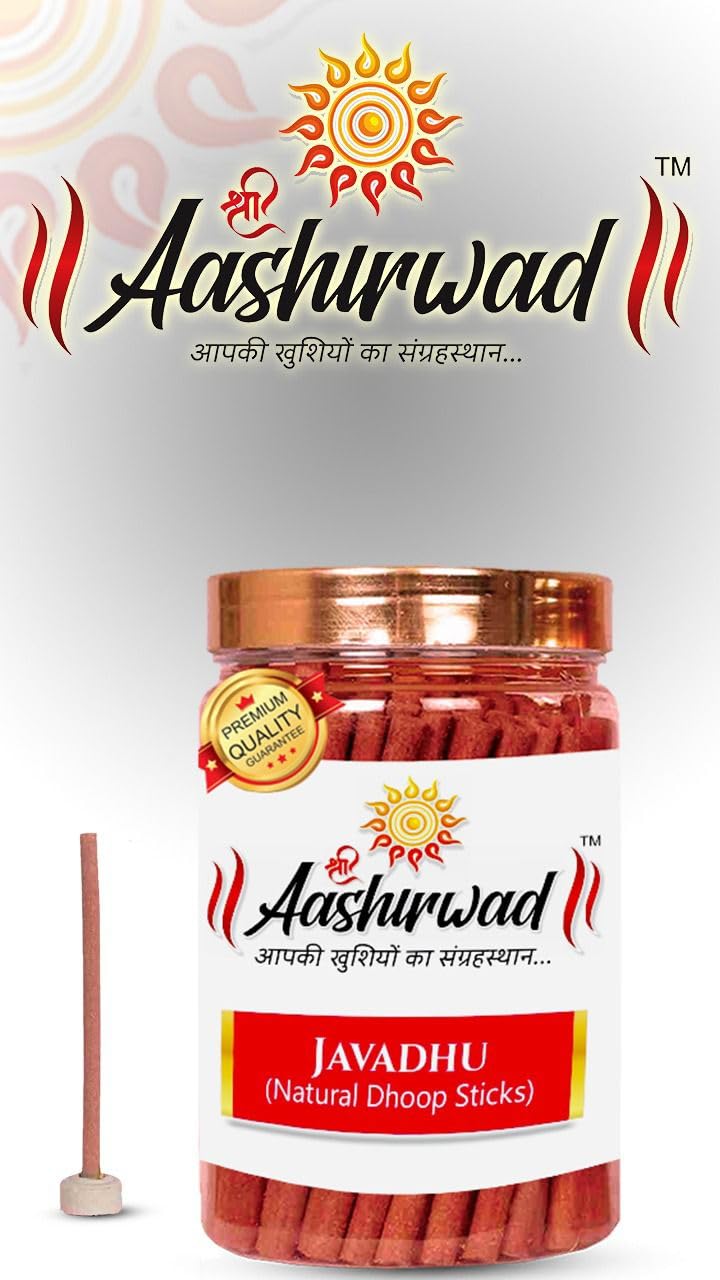 SHREE AASHIRWAD Javadhu Natural Stick | Organic Dhoop | 100 Gm | for Pooja House Temple | Good Fragrance