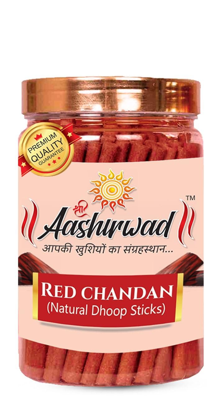 Shree Aashirwad Red Chandan Natural Dhoop Stick Stick for Pooja