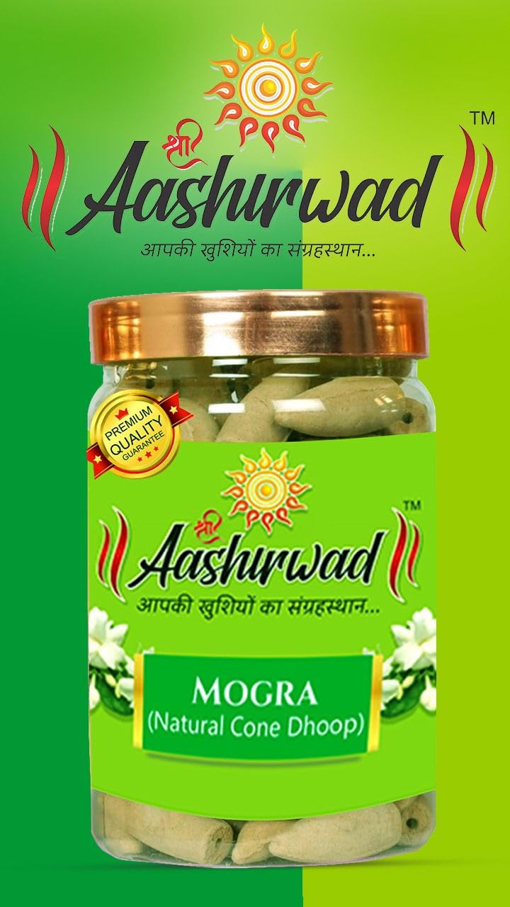 Shree Aashirwad Mogra Natural Cone Dhoop Cones for Pooja