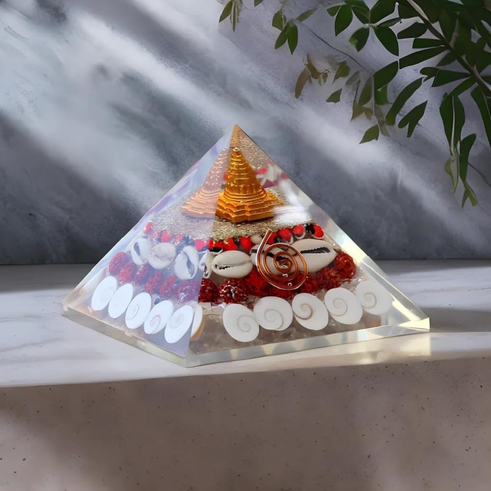 SHREE AASHIRWAD Shop Shree Yantra Gomti Chakra Original - Vastu Chakra Sri Yantra Gomati Chakra - Lakshmi Pyramid - Vastu Items for Home -Spiritual Items